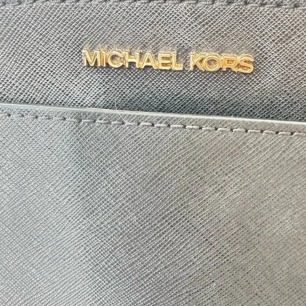 Michael Kors Black Leather Crossbody Handbag
